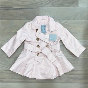 Tahari Baby Pink Trench Coat